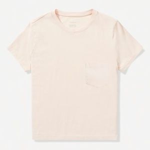 Everlane Pale Pink 100% Organic Cotton Short-Sleeve Pocket Tee - Size XS